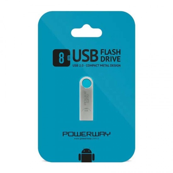 POWERWAY PW-8GB 8 GB USB 2.0 Mini Metal Flash Bellek