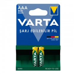 Varta 56703 1.2V 800 mAh Şarjlı AAA İnce Kalem Pil (2'li Paket)