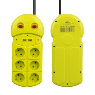 Vea VE-970USB 6'Lı 2 USB'li 1.5 Metre Grup Priz