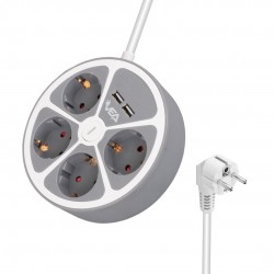 Vea VE-G604YU 4'lü 2 USB’li Anahtarlı 1.5 Metre Grup Priz