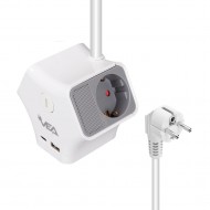 Vea VE-G903YC 3'lü USB+ Type-C Girişli Anahtarlı 1.5 Metre Grup Priz