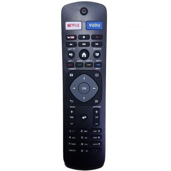 Philips NH500UP Netflix-Vudu-Youtube Tuşlu Led Lcd Smart Tv Kumandası