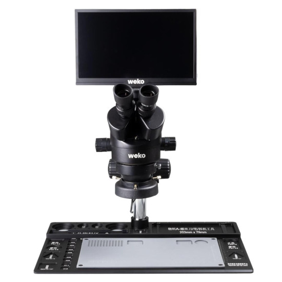 Weko WK-22485 20-130X 28MP 60FPS 11.6 Inch Dijital Büyüteç - Trinoküler Mikroskop