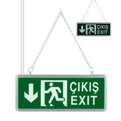 ZMR ZMR-670/Y.02 3W Yukarı-Aşağı Yön Acil Çıkış Yönlendirme Tabelası - Lambası (38X30X36Mm)