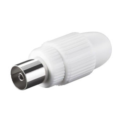 ZP 33002 Beyaz Düz Tip İthal Dişi 60 Ohm Anten TV Fişi (100 Adet) ZP 33002 Beyaz Düz Tip İthal Dişi 60 Ohm Anten TV Fişi (100 Adet)