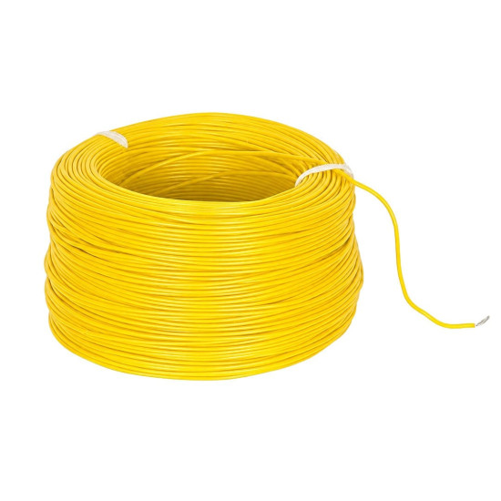 Artar H03V-K 0.22 mm Bakır Çok Damarlı Devre Montaj Kablosu Sarı Zil Teli (0.22 mm² 100 Metre)