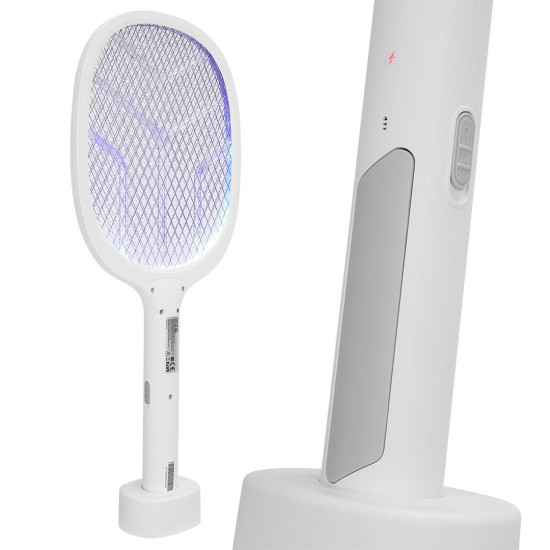 Asonic AS-A25 1200mAh 3000V Çıkış UV Mavi Işıklı Şarjli Masaüstü Raket Sinek Öldürücü