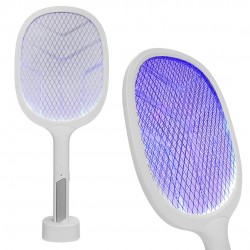 Asonic AS-A25 1200mAh 3000V Çıkış UV Mavi Işıklı Şarjli Masaüstü Raket Sinek Öldürücü