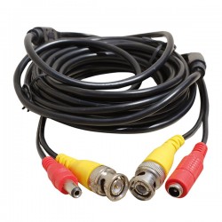 POWERMASTER Bnc-Bnc Kablo+Power Kablo Dişi-Erkek Jack'lı 20 Metre