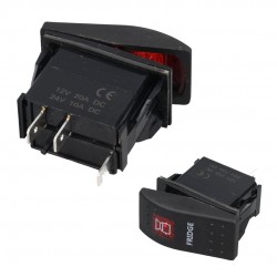 POWERMASTER Buzdolabı Sembollü Işıklı 3 Pinli On-Off 12-24V Marin Switch