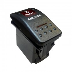POWERMASTER ﻿Çapa Irgatı Sembollü Yaylı Işıksız 3 Pinli On-Off 12-24V Marin Switch