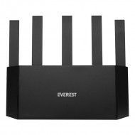 Everest EWR-X3000MBPS-V1 X3000Mbps Dualband 5*6dBi 1 Wan Port + 3 Lan Port Wi-Fi 6 Wisp+Ap+Repeater Destekli Kablosuz Wifi Router  
