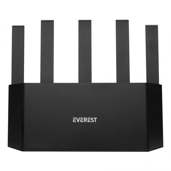 Everest EWR-X3000MBPS-V1 X3000Mbps Dualband 5*6dBi 1 Wan Port + 3 Lan Port Wi-Fi 6 Wisp+Ap+Repeater Destekli Kablosuz Wifi Router  