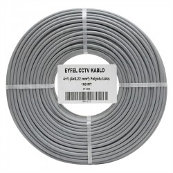 Eyfel EF-C400 2x0.22mm Folyolu 100 Metre CCTV Kamera Kablosu