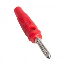 POWERMASTER Fiş Banan Silikonlu Jack Kırmızı (IC-238B)