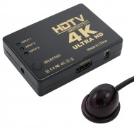 Fully G-538N 4K Ultra HD Destekli 3 Port Uzaktan Kumandalı HDMI Switch Çoğaltıcı