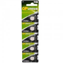 GP CR1216 3 Volt Lityum Pil 5 li Paket 