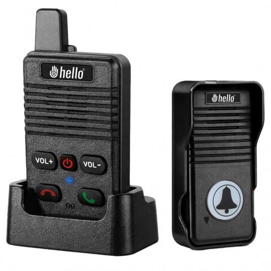 Hello D90 1000mAh Şarjlı Kapalı Devre Telsiz Kapı Zili ve İnterkom Sistemi Kesintisiz Çift Taraflı Sesli İletişim Telsiz