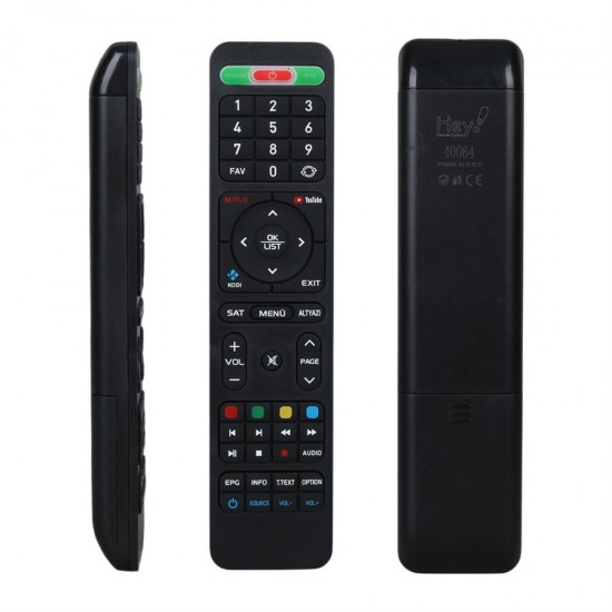Hey Hiremco Turbo 4K Netflix Youtube Tuşlu HD Uydu Kumandası
