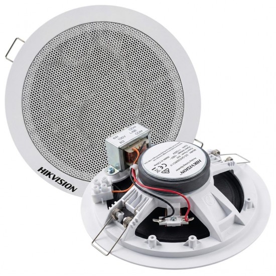 Hikvision DS-QAE0206G1-V 5.25" 6W 8Ohm Analog 100V Trafolu Tavan Gömme Hoparlör Beyaz