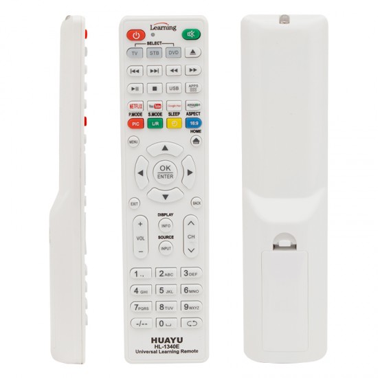 Huayu HL-1340E TV-LCD-Uydu-DVD Öğrenebilen Netflix-Youtube-Amazon Tuşlu Akıllı Kumanda