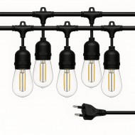 Ledx KB00001 5'li E27 Duy Sıralı 5 Metre Lamba Kablosu (5 Adet Duy İçerir)