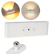 Ledx SK-BD188F Çift Yönlü Hareket Sensörlü Dekoratif Şarjlı Duvar Aplik 2 Mercekli 15 Smd Ledli 3000K-4000K-6500K