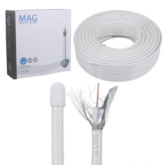 Mag RG6-U4 Bakır SAT1 Anten Kablosu 100 Mt