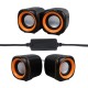 MagicVoice MV-24837 2x3 Watt Aux Multimedia Mini USB Speaker - Hoparlör