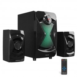Mikado MD-370BT 38W Siyah BT/AUX/USB/FM/LED Işıklı Multimedia Speaker 2+1 Ses Sistemi
