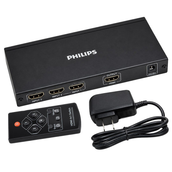 Philips SWR9101W/93 HDMI Quad Multi-Viewer 4-Giriş 1-Çıkış Ekran Bölücü ve Seçici Switch