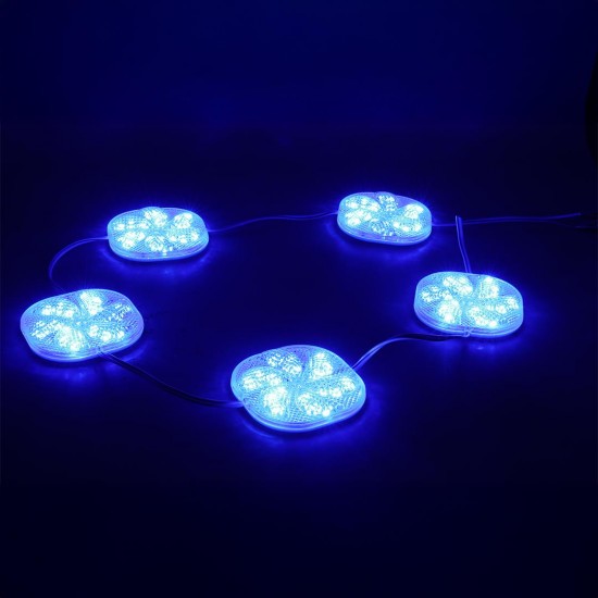 PowerMaster PM-14698 12 Volt 3 Watt Mavi Yanıp Sönen Çakar 6565-2835 Modül Led 65x65x12mm