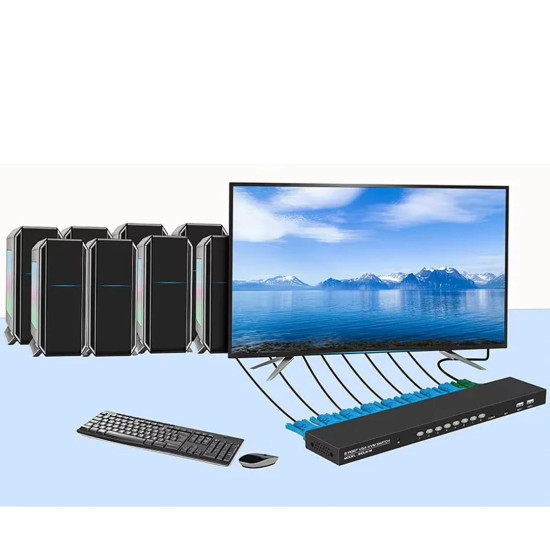 Powermaster 810UK-M  8 Port Vga Video Kvm Switch