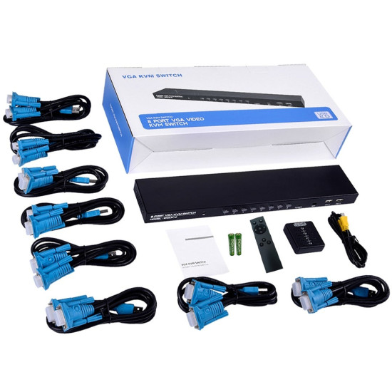 Powermaster 810UK-M  8 Port Vga Video Kvm Switch