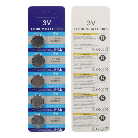 PowerMaster PM-9536 CR2025 3 Volt Lityum Para Pil (5'LI Paket)