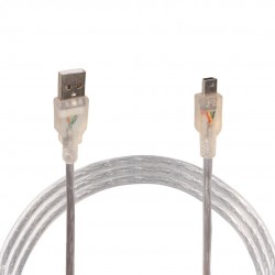 Powermaster iPod Şarj Aleti Kablosu 5 Pin Geniş 1.5 Metre Şeffaf