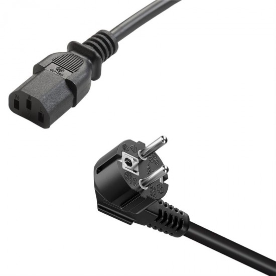 PowerMaster PM-568 1.5 Metre PC Power Güç Kablosu 3x1mm² IEC-60320 C13 (Dişi) - Schuko/Tip F (Erkek) Fiş Uçlu