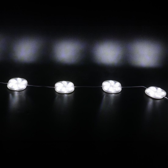 PowerMaster PM-14696 12 Volt 3 Watt Soğuk Beyaz Yanıp Sönen Çakar 6565-2835 Modül Led 65x65x12mm