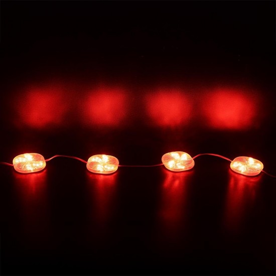PowerMaster PM-14697 12 Volt 3 Watt Kırmızı Yanıp Sönen Çakar 6565-2835 Modül Led 65x65x12mm
