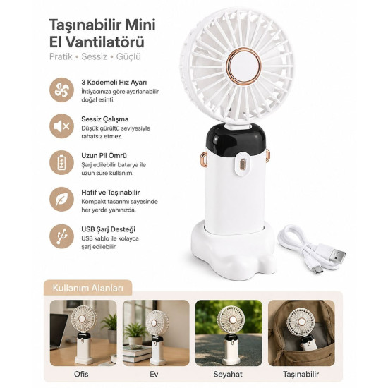Powermaster PM-25101 Beyaz Kokulu Fan Vantilatör