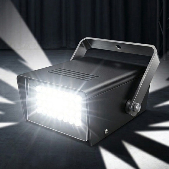 Powermaster PM-25925 Sese Duyarlı 32 Ledli Ayarlanabilir Yanıp Sönen Strobe Beyaz Sahne Işığı
