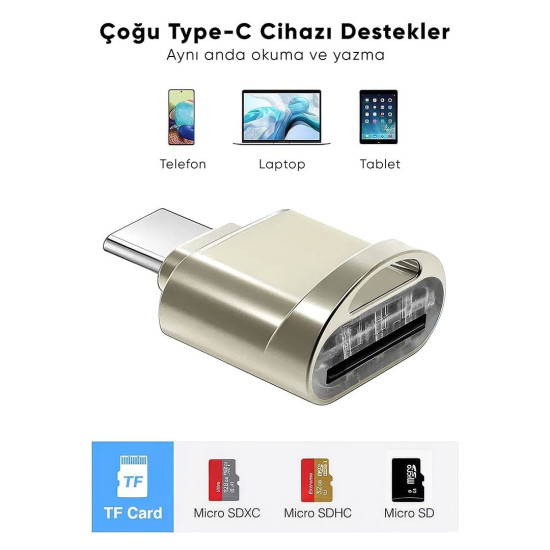 Powermaster PM-26612 Pratik Type-C Kart Okuyucu                                                     