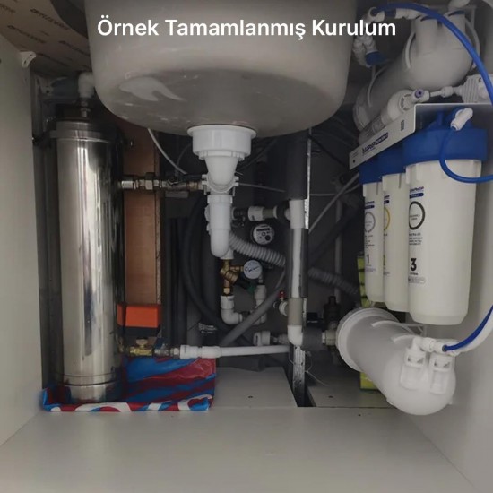 PowerMaster PM-28653 Ana Hat Su Arıtma Sistemi 5.000 L/Saat Paslanmaz Çelik Gövdeli Yıkanabilir UF-PVDF Filtreli