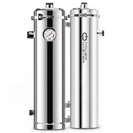 PowerMaster PM-28654 Ana Hat Su Arıtma Sistemi 10.000 L/Saat Paslanmaz Çelik Gövdeli Yıkanabilir UF-PVDF Filtreli