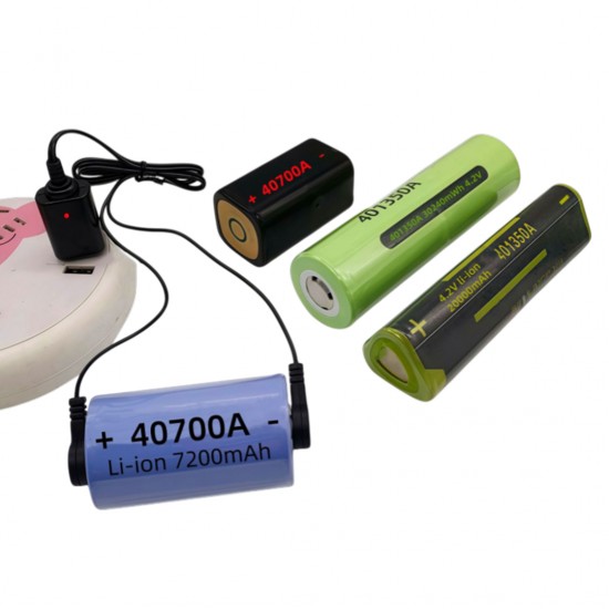 PowerMaster PM-29723 4.2V 1A Manyetik USB Şarj Kablosu Büyük Lityum Piller İçin Portatif Şarj Çözümü
