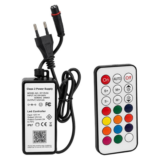 Powermaster PM-37795 Havuz ve Bahçe Şelale Başlığı 90cm RGB LED'li Uzaktan Kontrollü