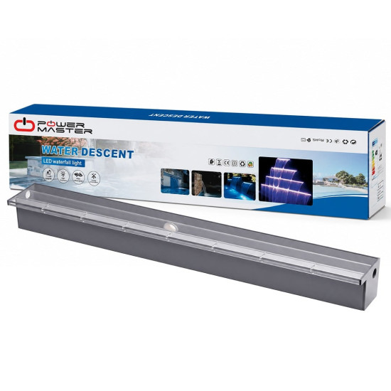 Powermaster PM-37796 Havuz ve Bahçe Şelale Başlığı 150cm RGB LED'li Uzaktan Kontrollü