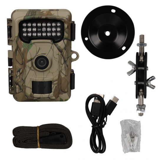 Powermaster RF06 20MP 24 Led PIR Sensörlü 2.0" Renkli Lcd Ekran 128GB SD Kart Destekli Fotokapan Kamuflaj Kamera