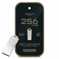 Powerway Premium 256 GB 100MB/S Ultra Hızlı USB 3.1 Metal Silver Flash Bellek