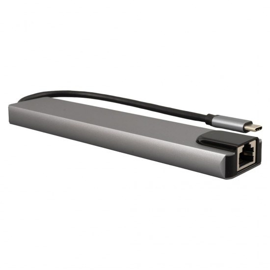 Raca RC-29630 Type-C 8in1 HDMI Çok Fonksiyonlu USB 3.0 Dock Station (Macbook - PC - Playstation - Xbox)